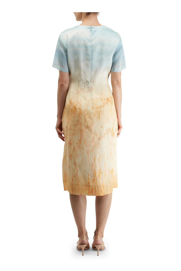 Lafayette 148 New York - Marfa Print Silk Organza Short Sleeve Dress