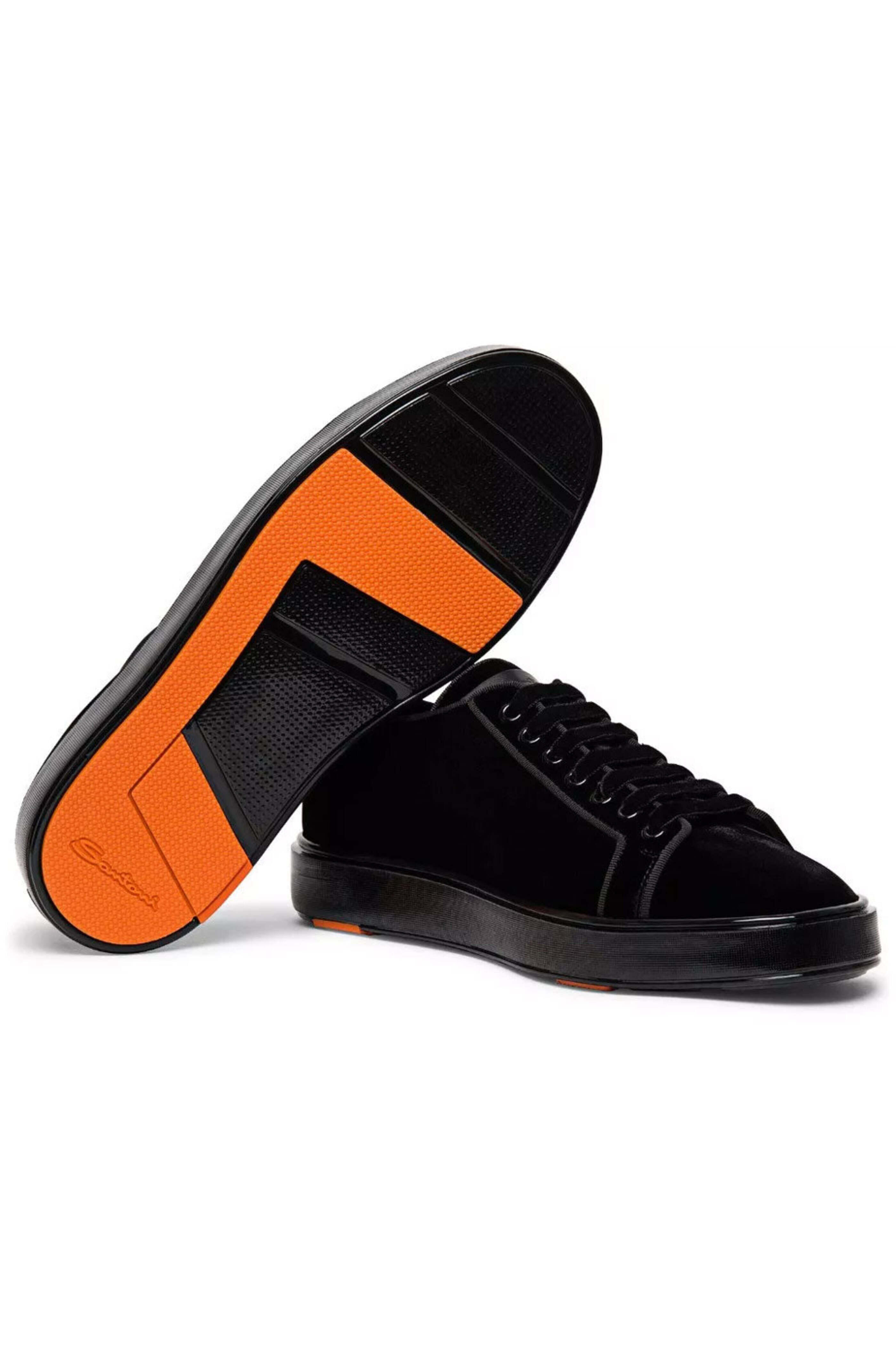 Santoni Black Velvet Men\'s Slip-Ons, Never Worn, With Dust Bags Santoni-Yves-41749.png main image 4