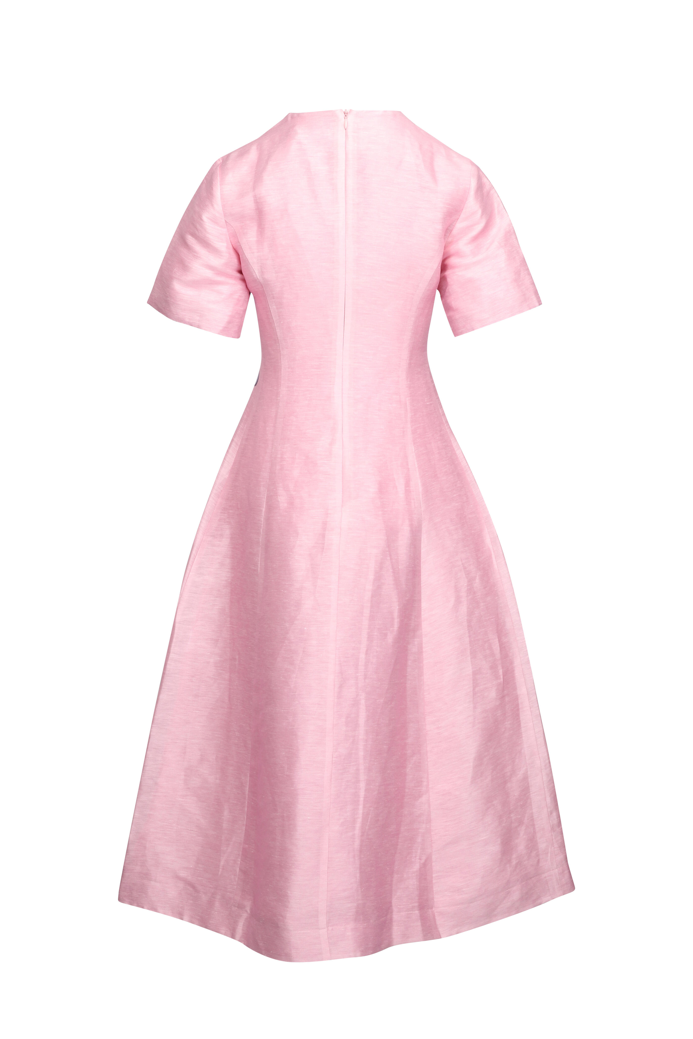 Leo Lin - Caroline Pastel Pink Bouquet Midi Dress