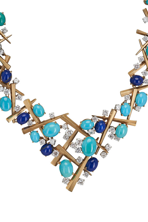 Estate Jewelry - Lapis & Turquoise Necklace