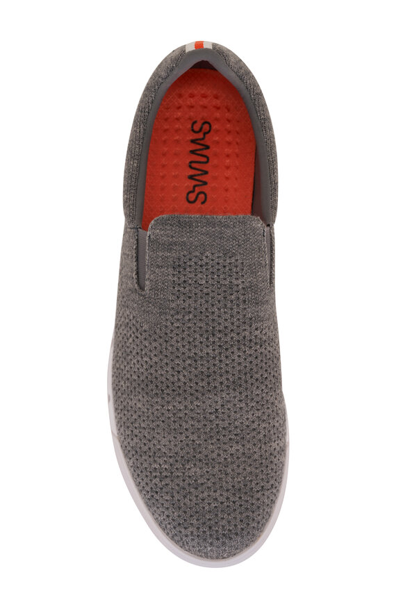 Swims - Breeze Tennis Gray Mélange Knit Slip On Sneaker