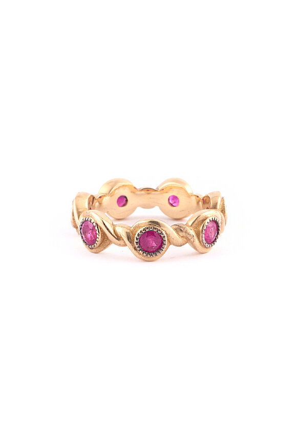 Sylva & Cie Ruby Twist Ring