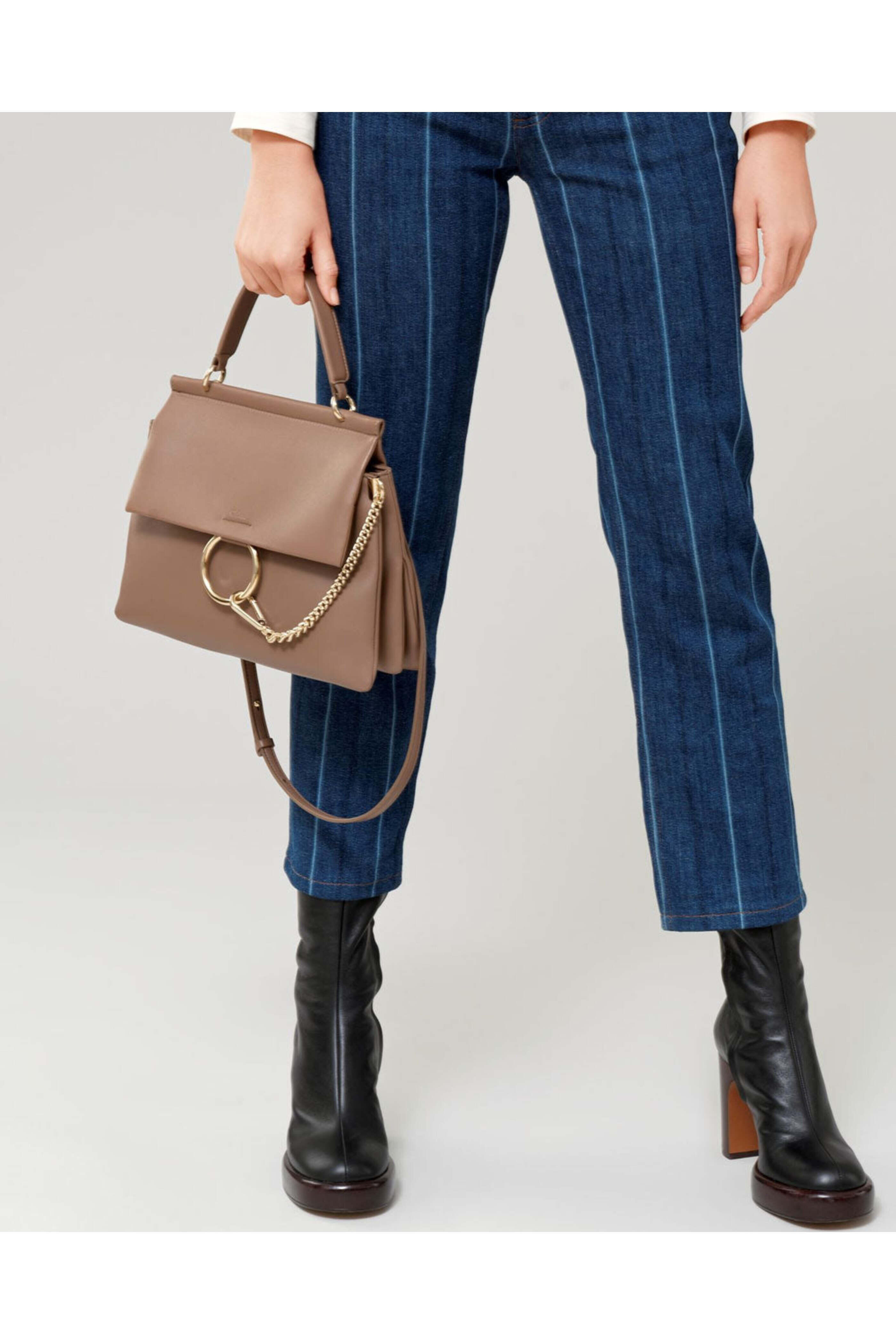 Chloe正規品/関税送料込み FAYE Top handle bag Chloé - Medium Faye Top Handle Bag in Taupe | Mitchell Stores