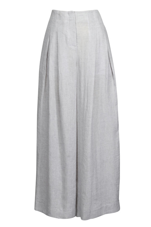 TWP Drew Light Heather Gray Wide Leg Pant - view 1
