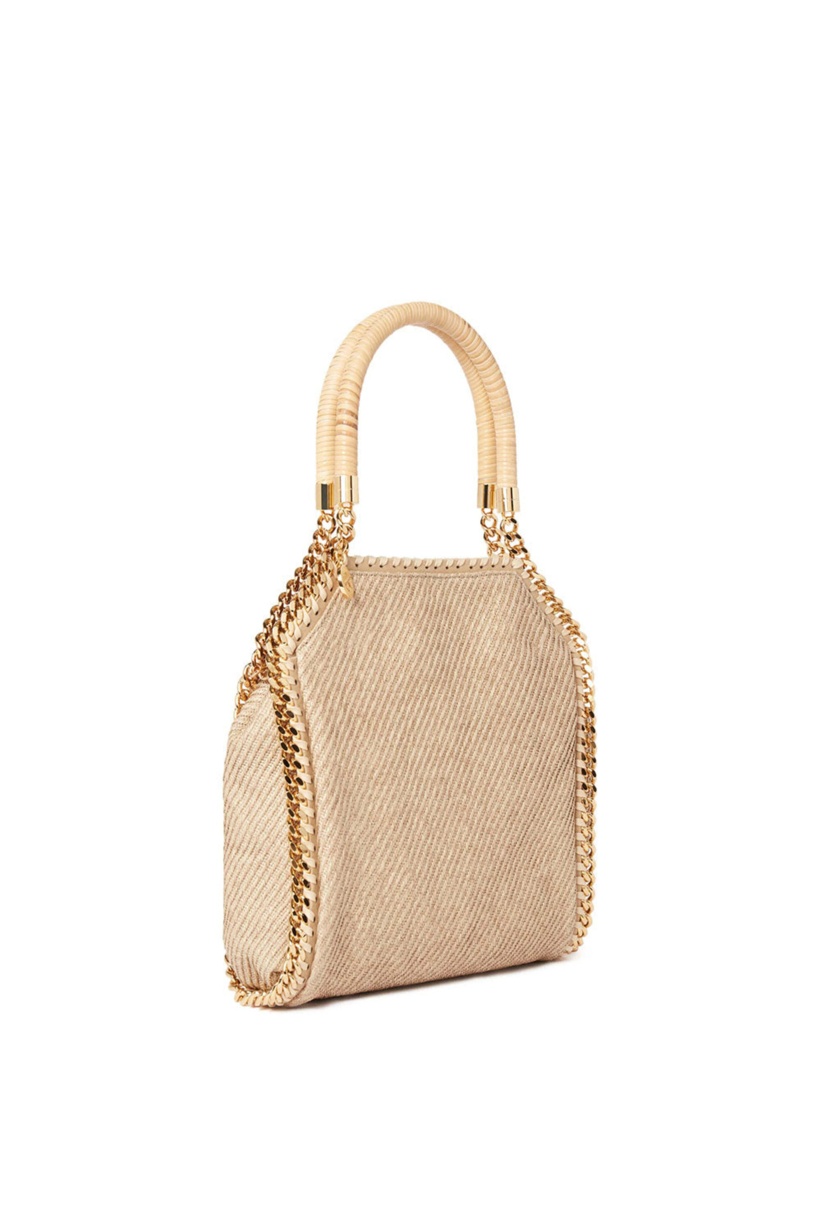 Stella McCartney - Mini Falabella Raffia Tote Bag