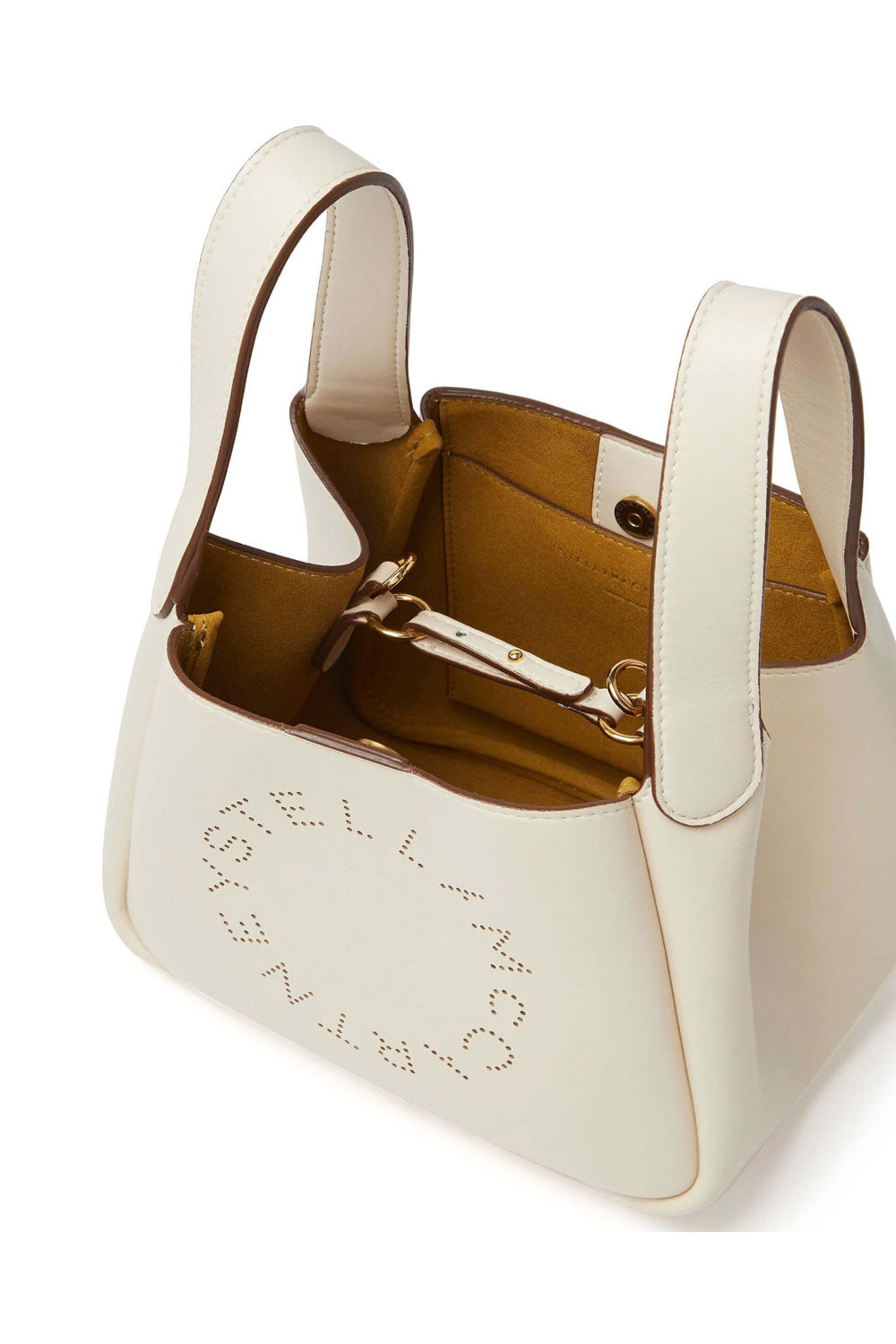 Stella McCartney - Perforated Logo Shoulder Bag in Pure White