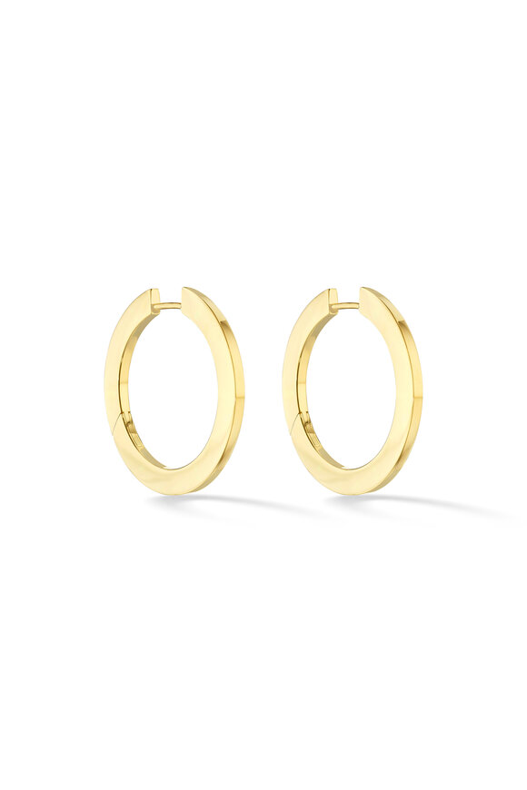 Cadar Yellow Gold Medium Hoops