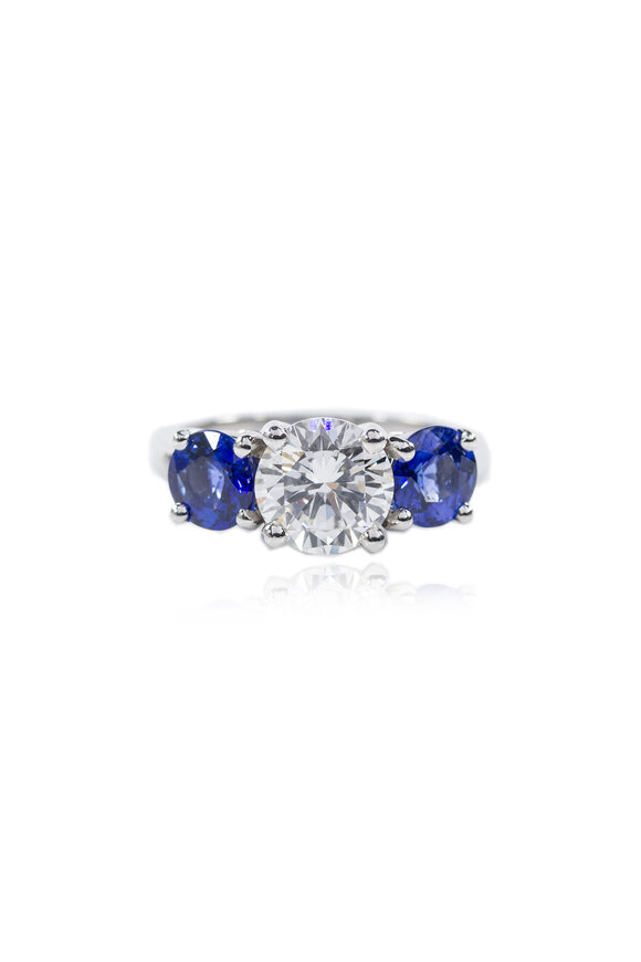 Oscar Heyman Platinum Sapphire & Diamond Ring