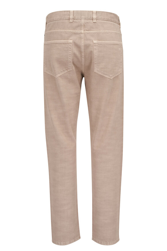 Isaia - Khaki Sands Dyed Cotton Twill Pant