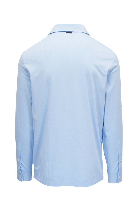 G/Fore - Light Blue Luxe Cotton Polo