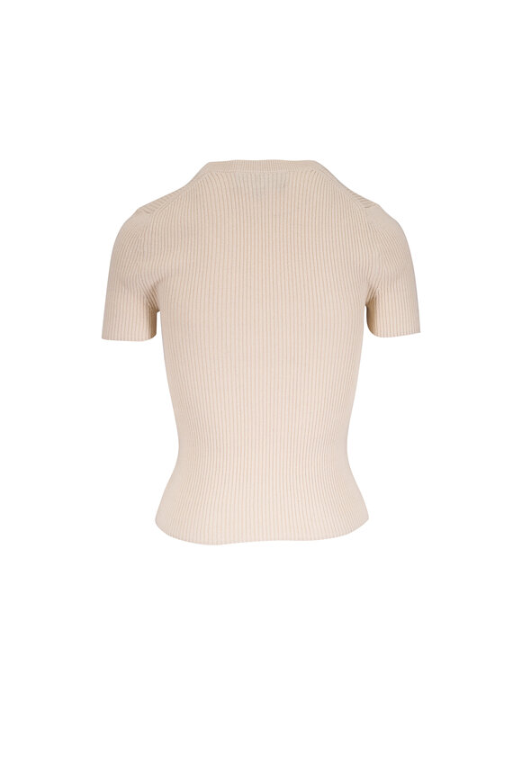 Nili Lotan Italia Ecru Cotton & Silk Sweater - view 3