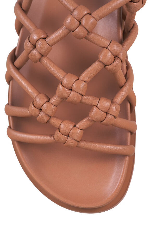 AGL Cristina Knots Cocoa Leather Flatform Sandal - view 5