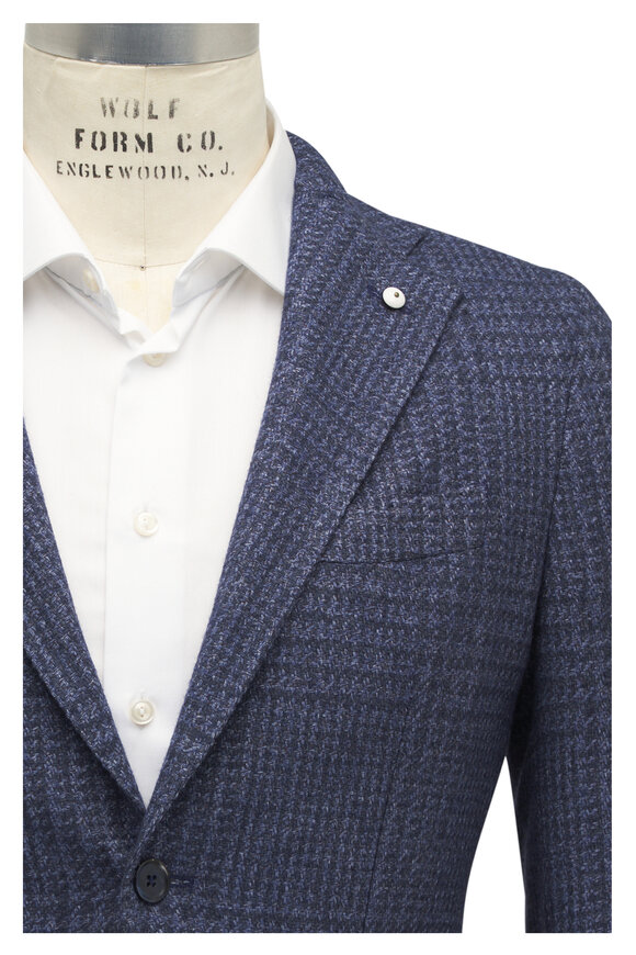 L.B.M. 1911 Prince of Wales Blue Tonal Sportcoat