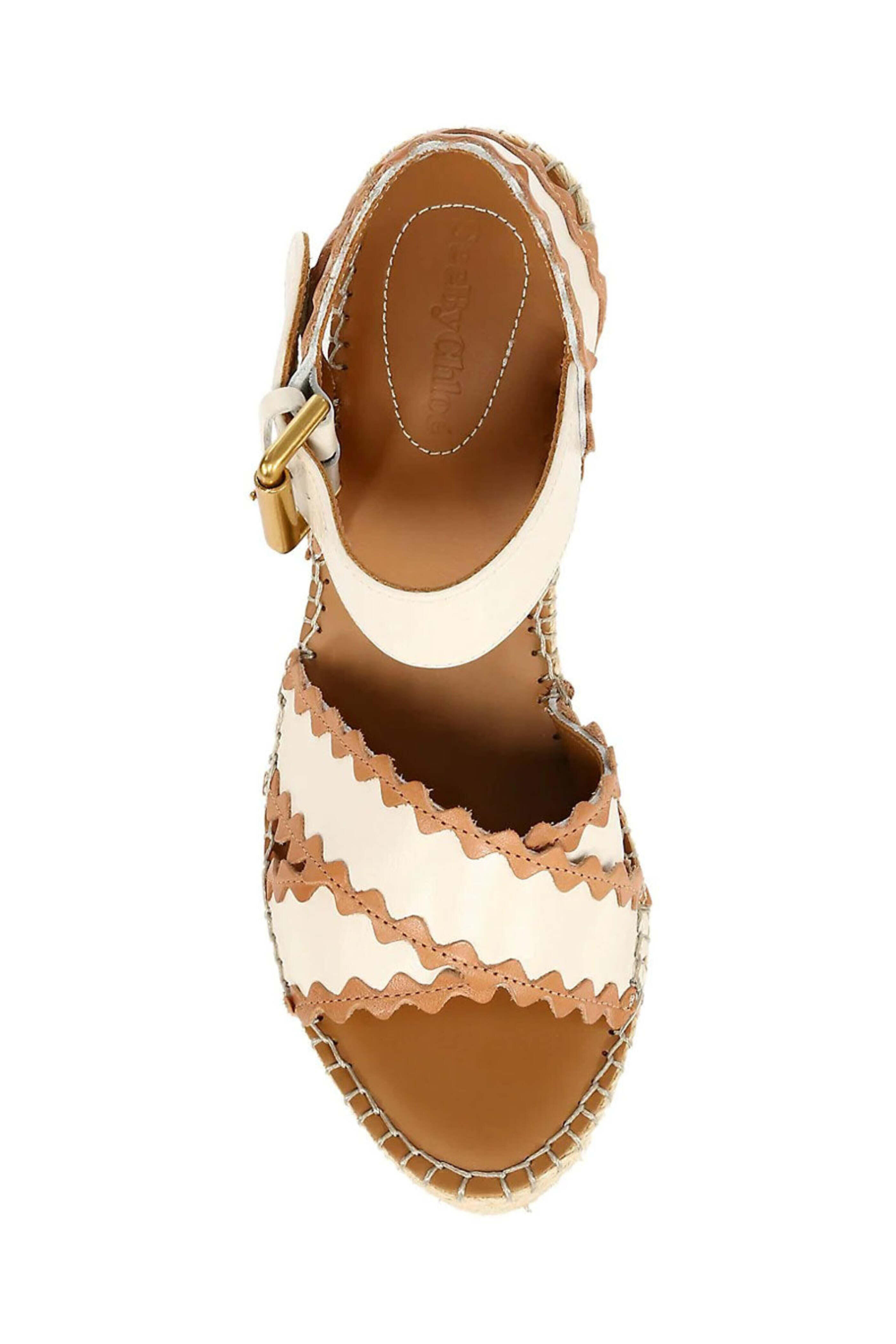 See by Chloé - Glyn Espadrille Platform Wedge Sandal in Cream