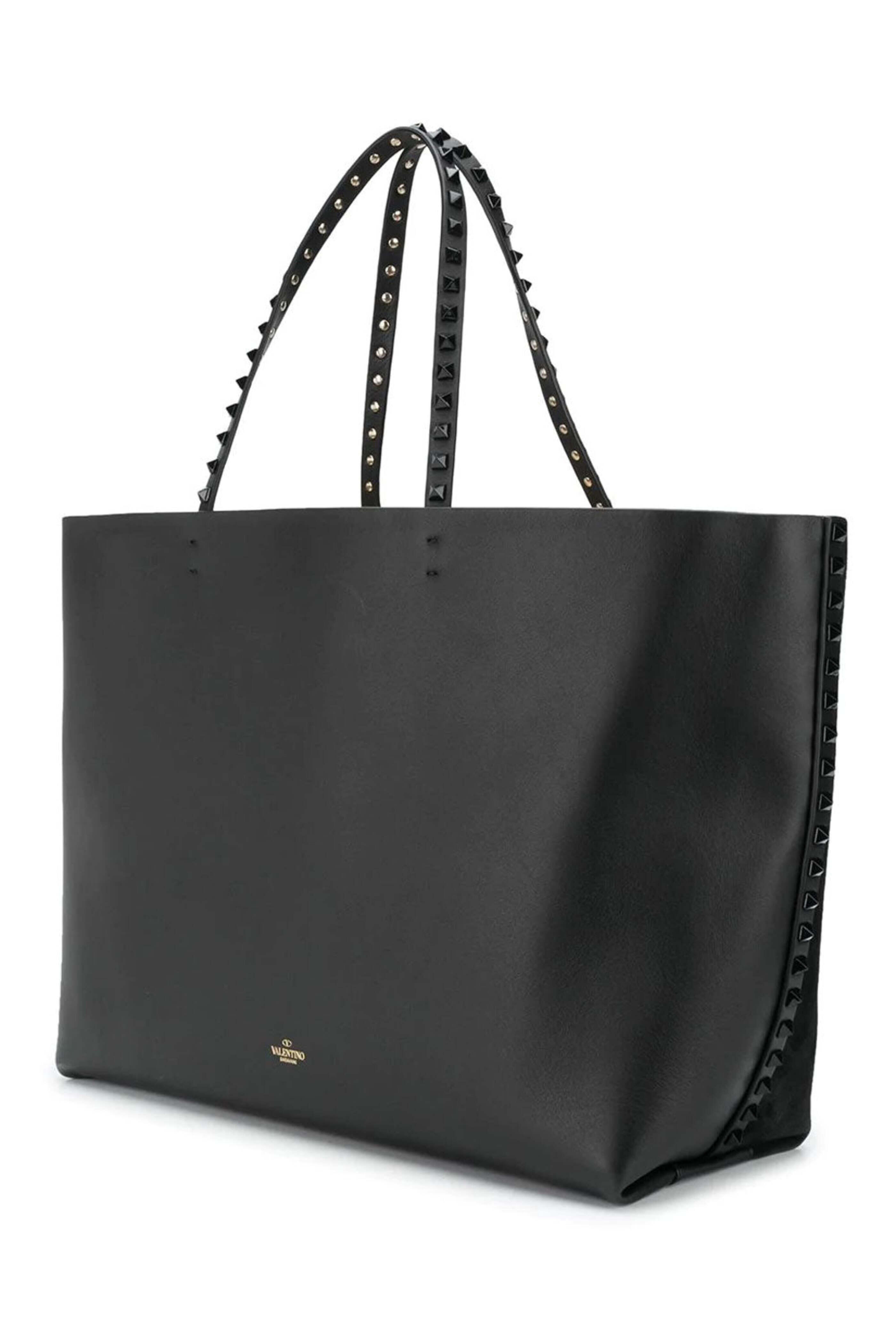 Valentino Garavani - Rockstud Leather Tote in Black