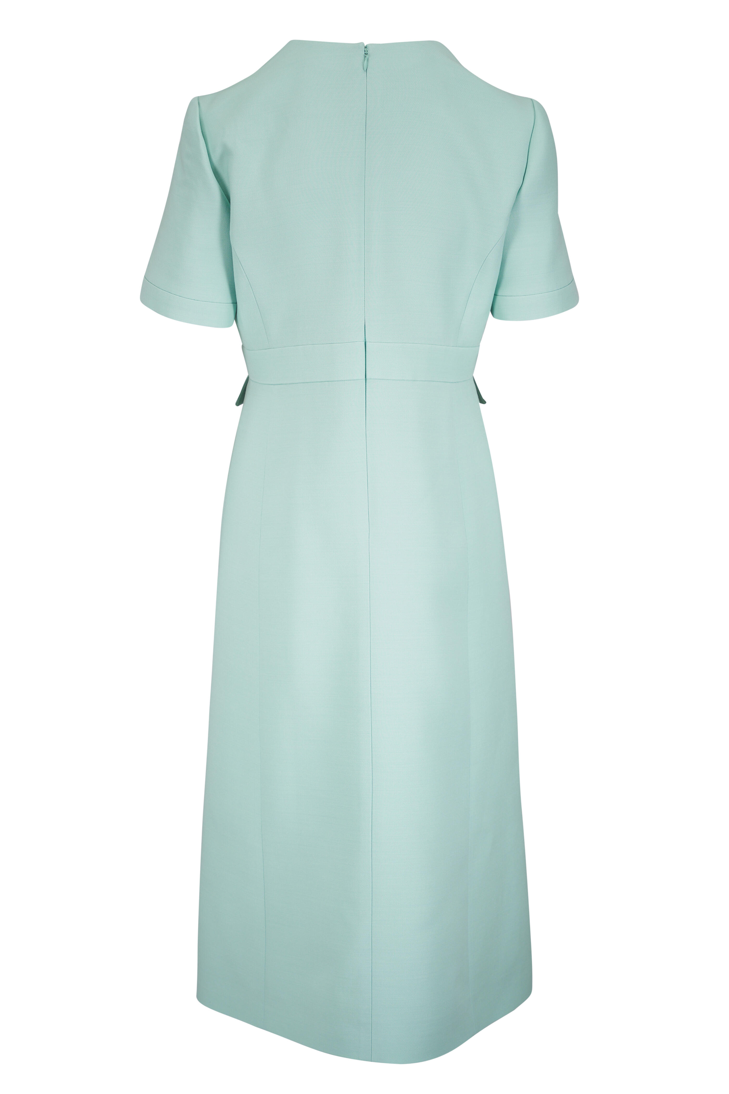 Valentino - Celadon Wool & Silk Midi Dress - view 2
