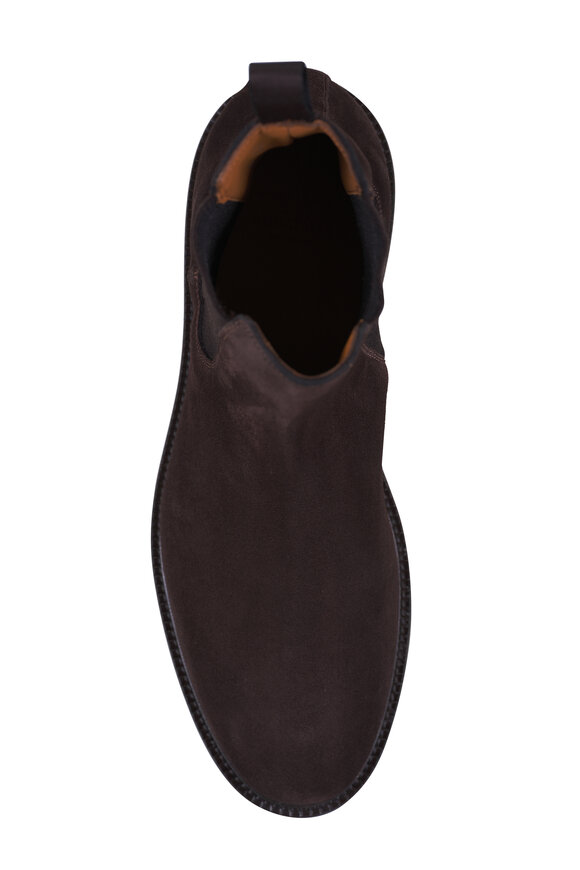 Aquatalia Prospero Dark Brown Suede Chelsea Boot - view 4
