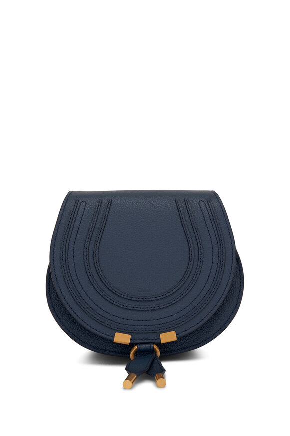 Chloé - Small Marcie Navy Saddle Bag 