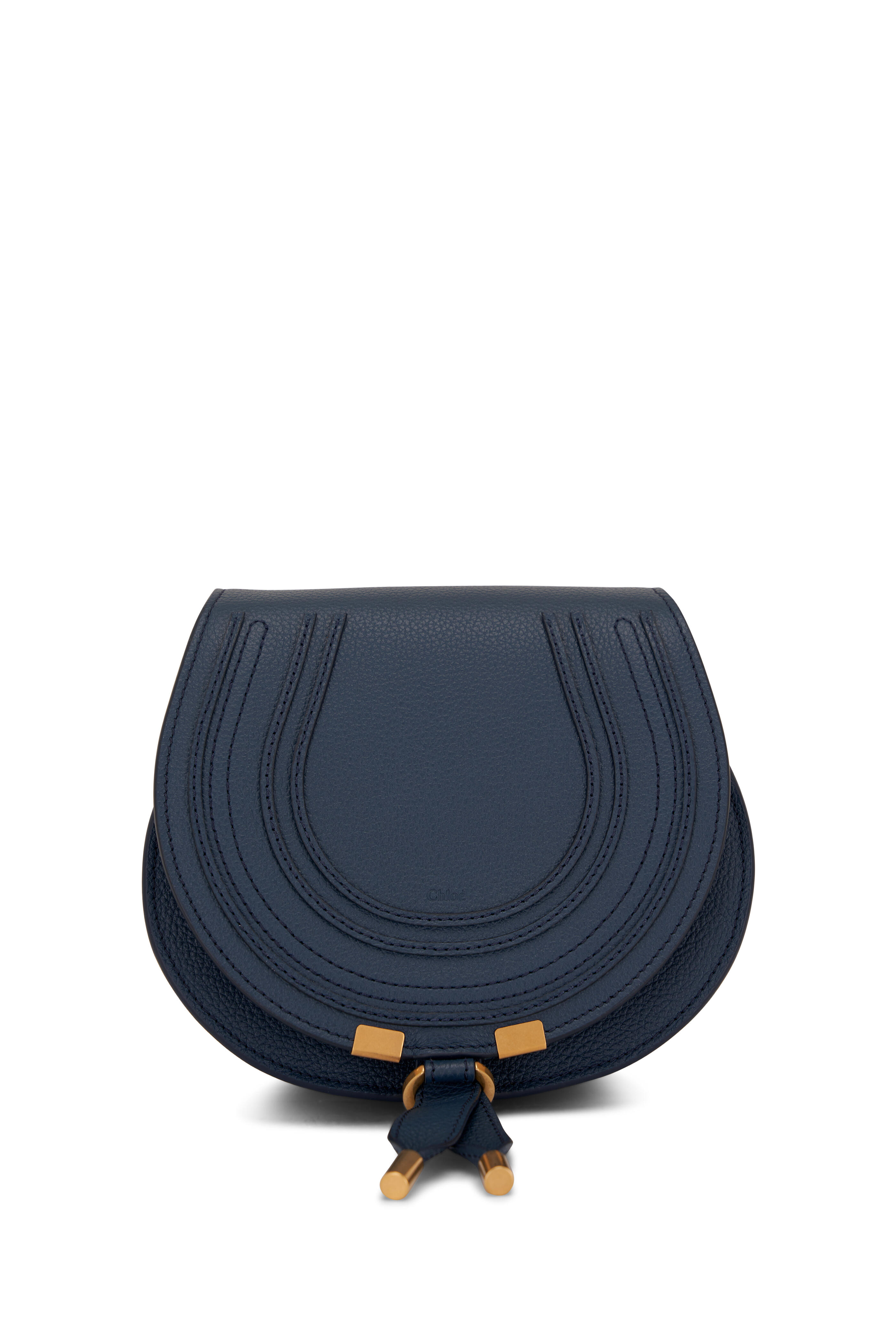 Chloé - Small Marcie Navy Saddle Bag | Mitchell Stores