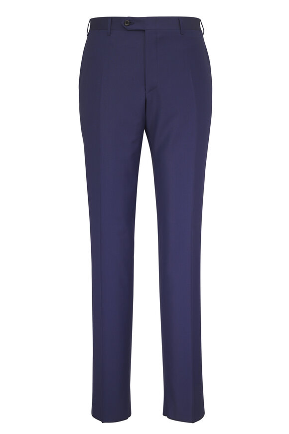 Canali French Blue Wool Suit - view 4