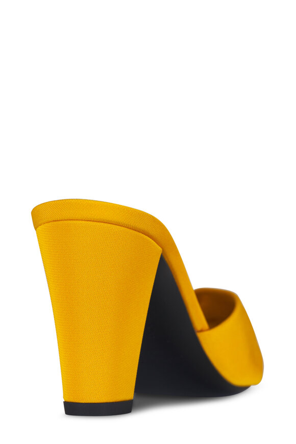 Saint Laurent Franciane Twisted Orange Satin Sandal, 75mm - view 4