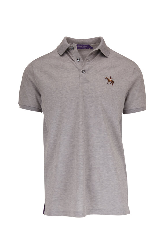 Ralph Lauren Purple Label - Light Gray Short Sleeve Polo