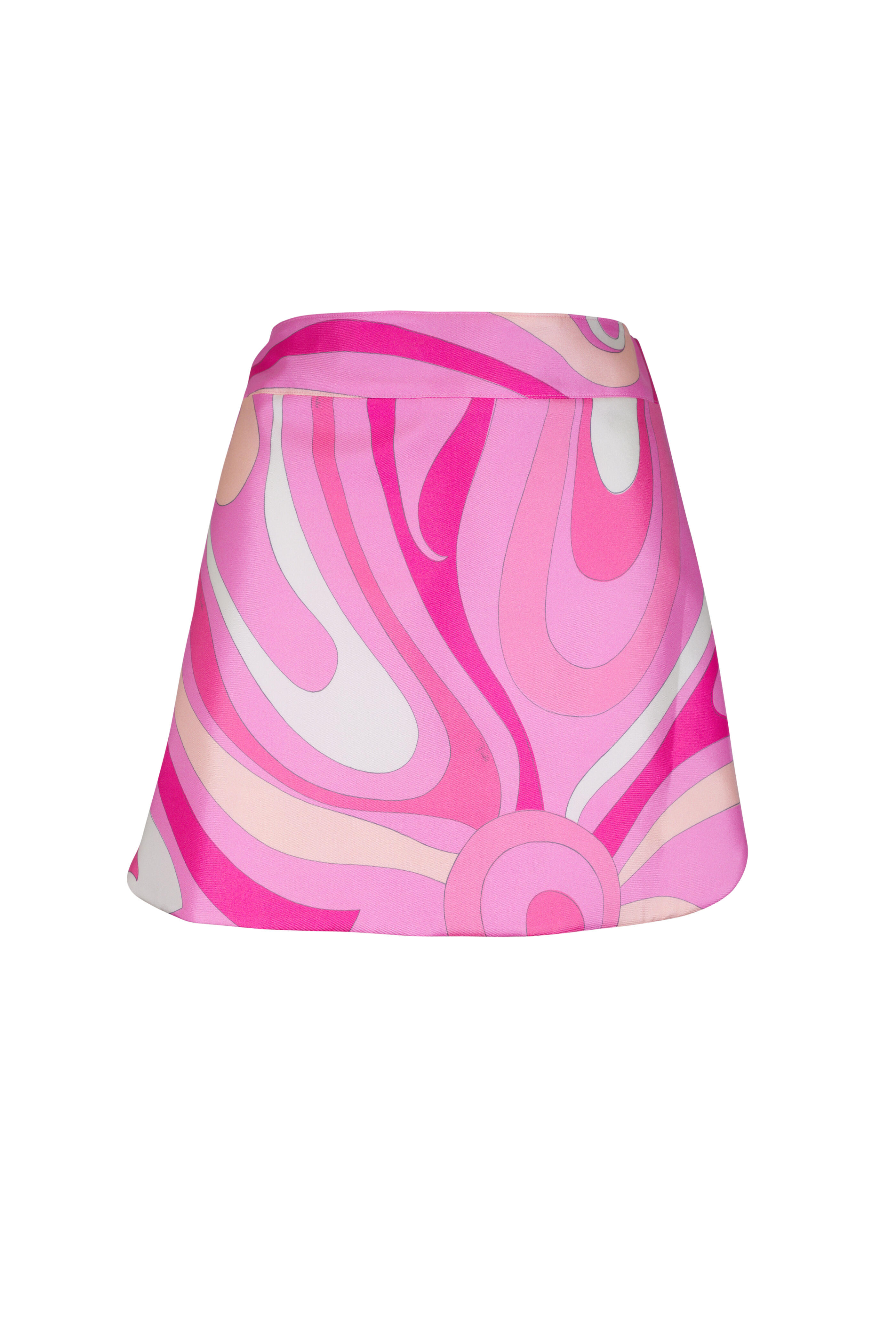 Pucci - Pink Silk Twill Mini Skirt