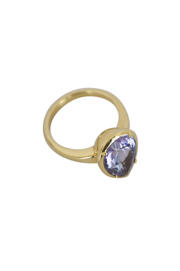 Rahaminov - Natural Pear Shaped Tanzanite Ring