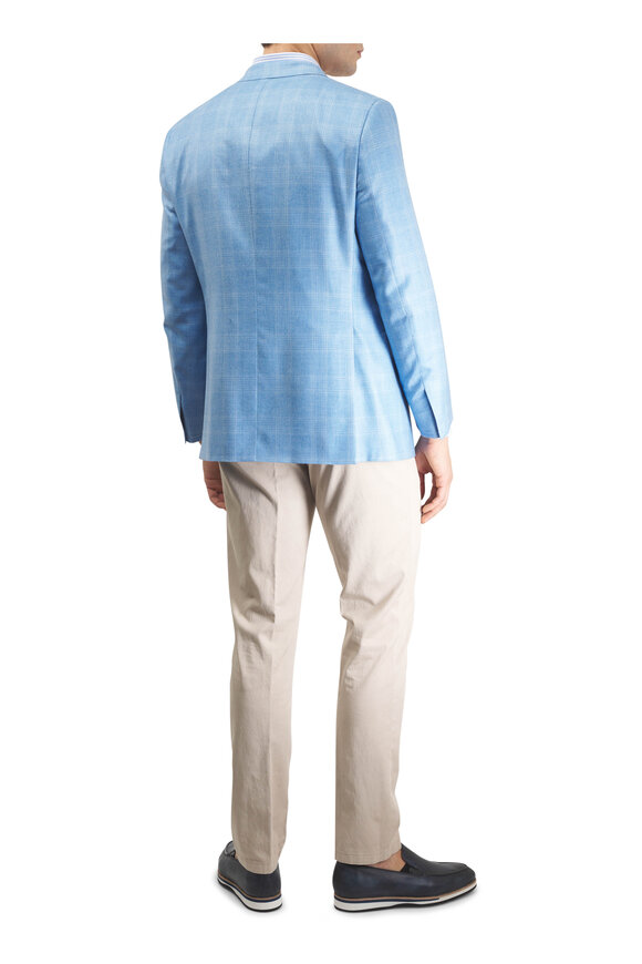 Canali Beige Twill Flat Front Pant - view 3