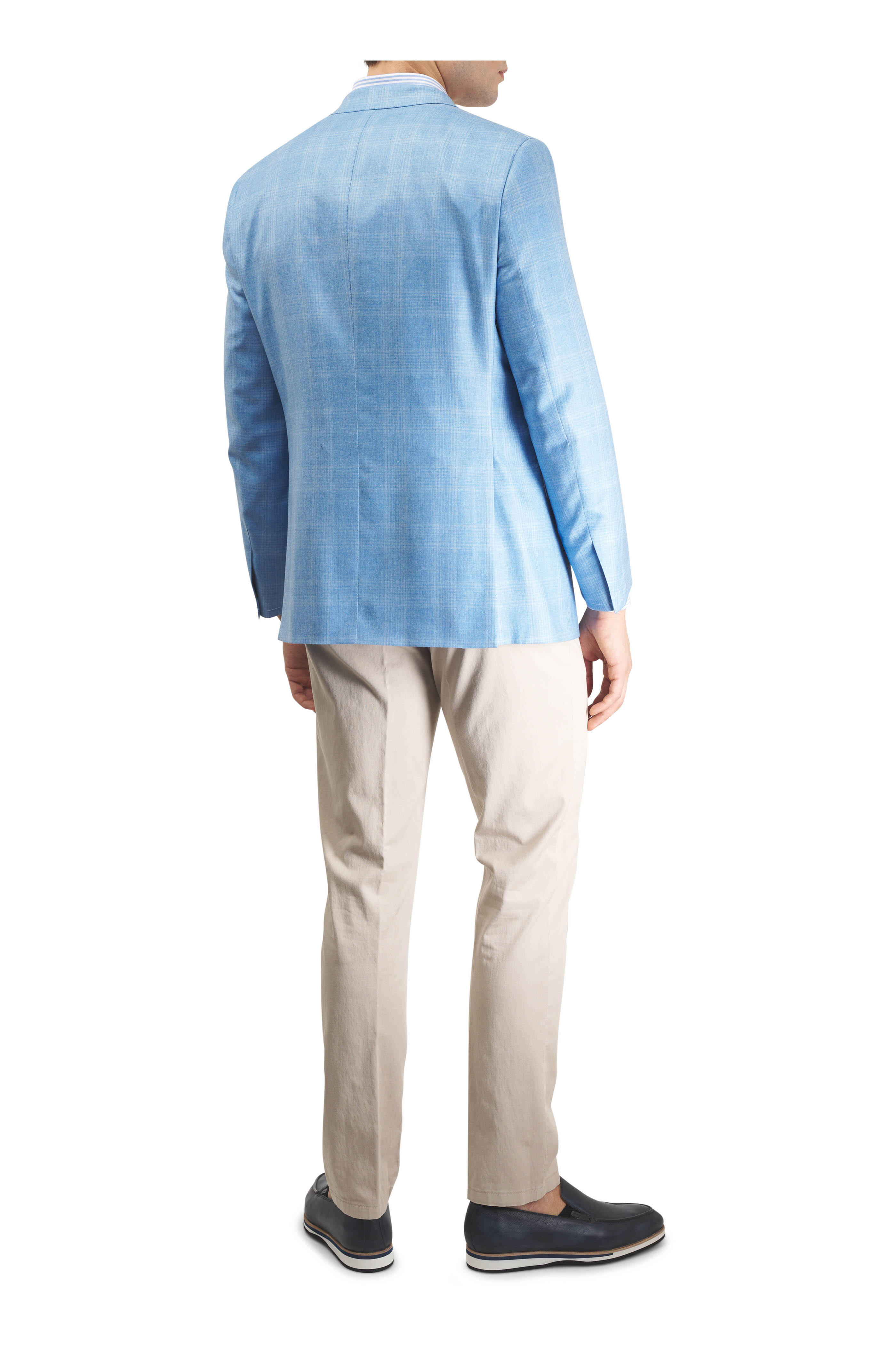 Canali - Beige Twill Flat Front Pant