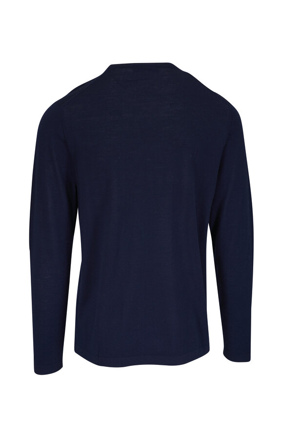 Patrick Assaraf - Midnight Extra-Fine Merino Wool Crewneck Sweater