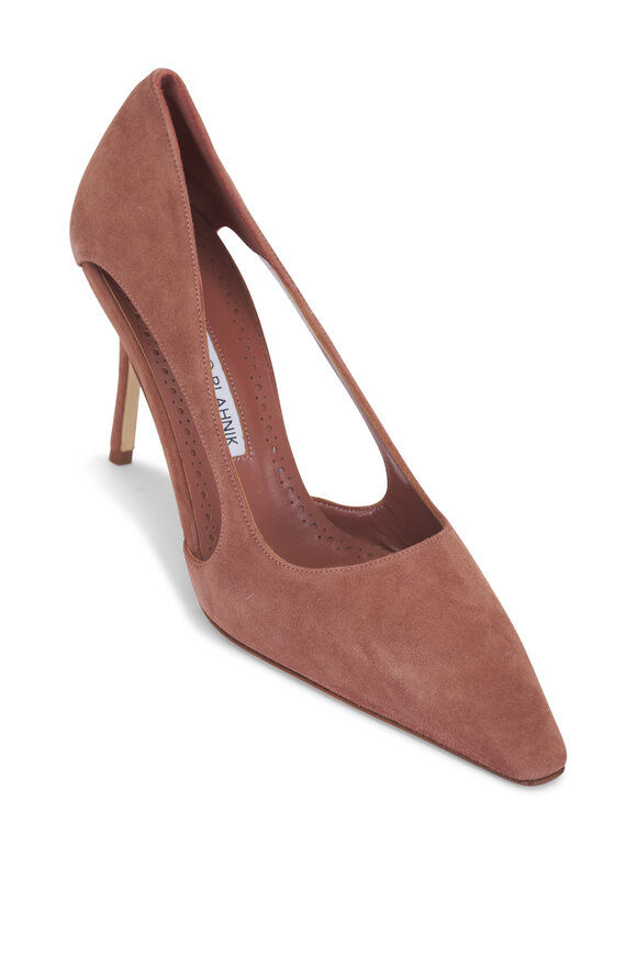 半額ストア Manolo Blahnik - Lisa Taupe Snakeskin Pump, 90mm 靴