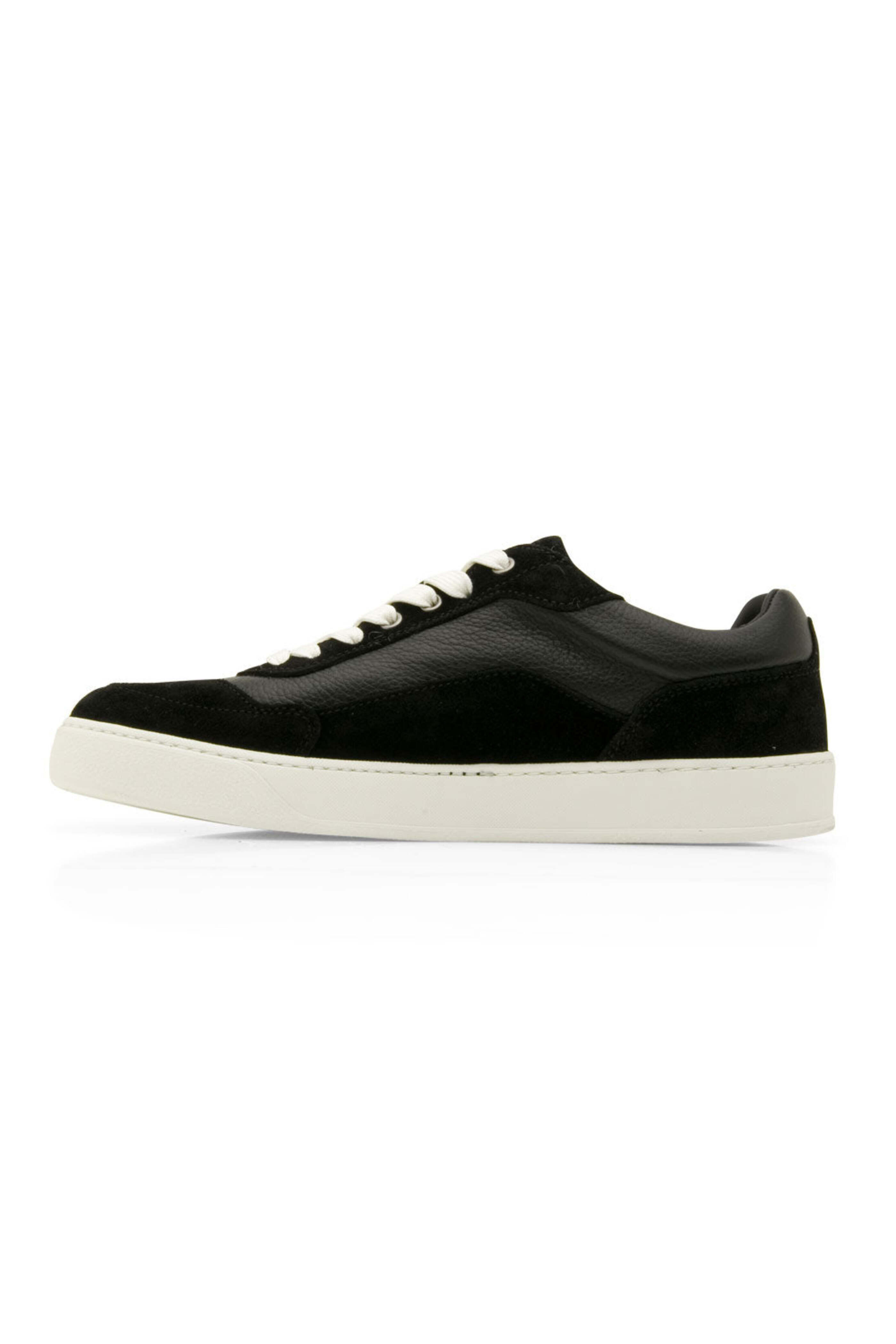 Harrys of London - Finch Suede and Milled Calf Sneaker in Black