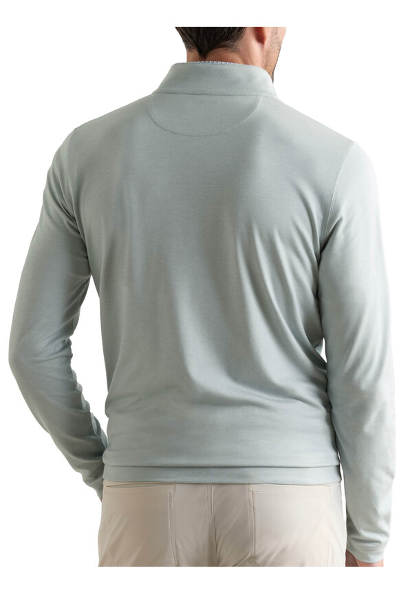 Peter Millar Albatross Light Willow Quarter-Zip Pullover - view 4