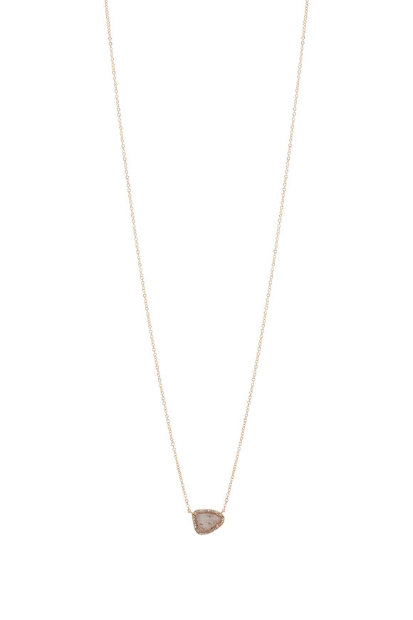 Kai Linz Diamond Slice Pendant Necklace 