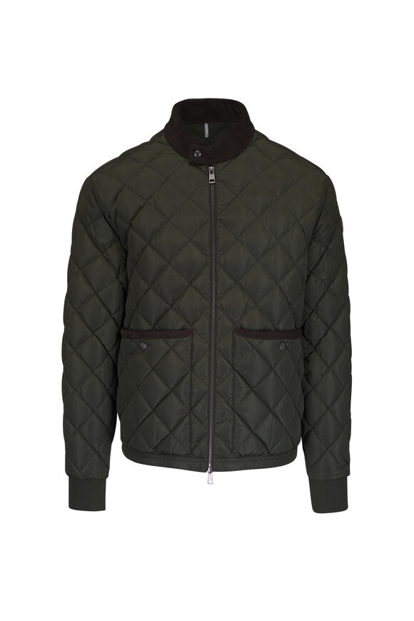 Moncler Eclal Green Short Down Jacket - view 1