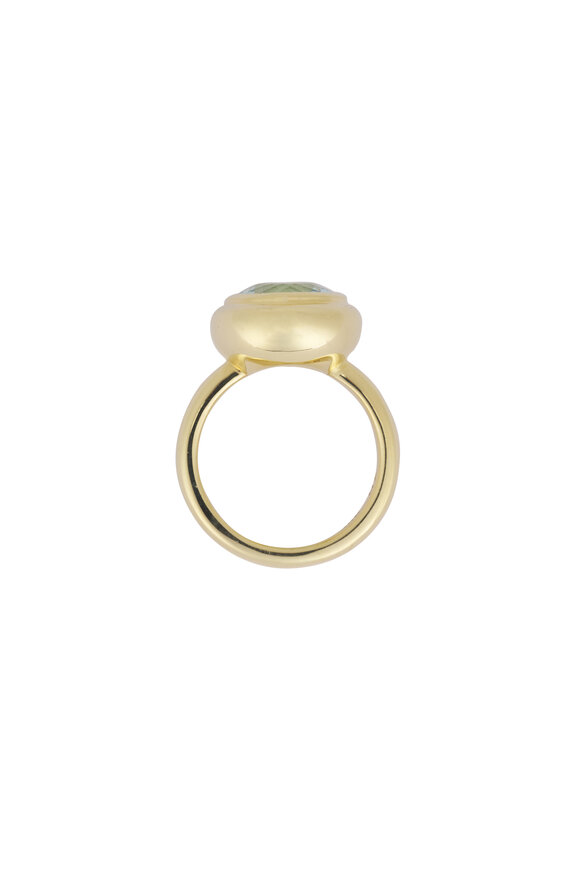 Lauren K 18k Yellow Gold Aquamarine Revival Ring - view 2