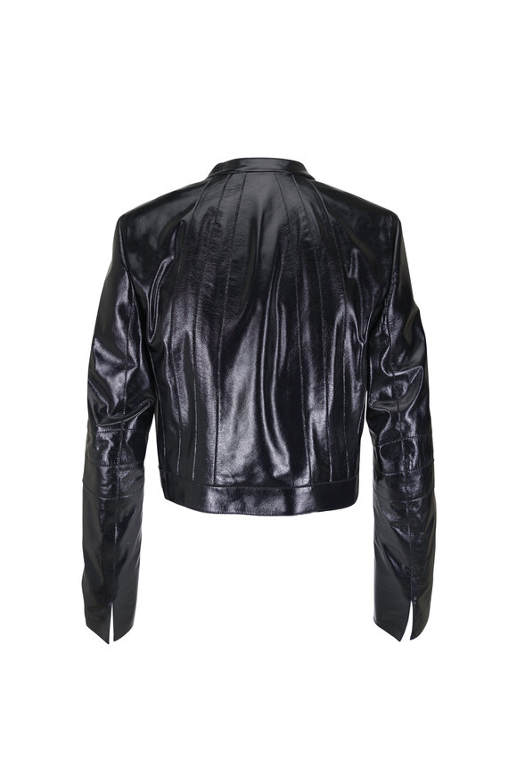 Akris Klaus Black Leather Short Jacket - view 3