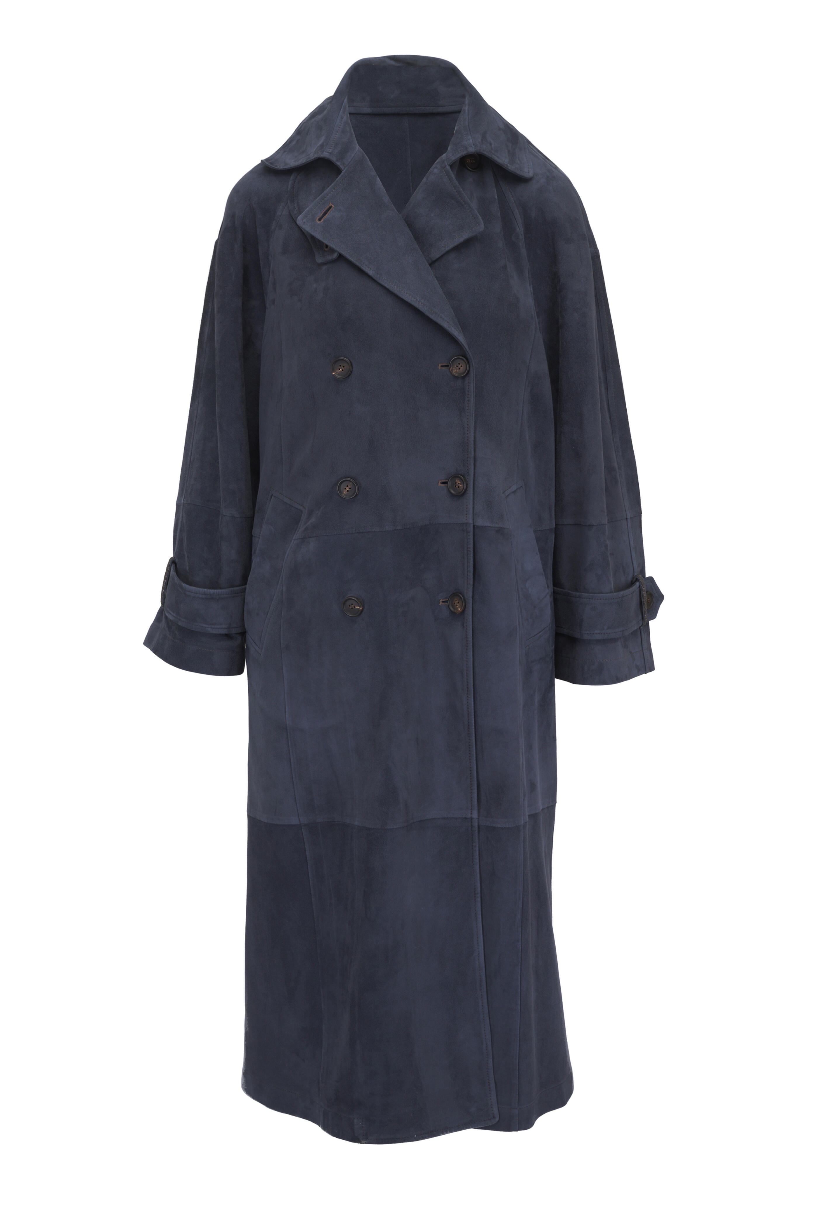 Brunello Cucinelli - Denim Suede Trenchcoat