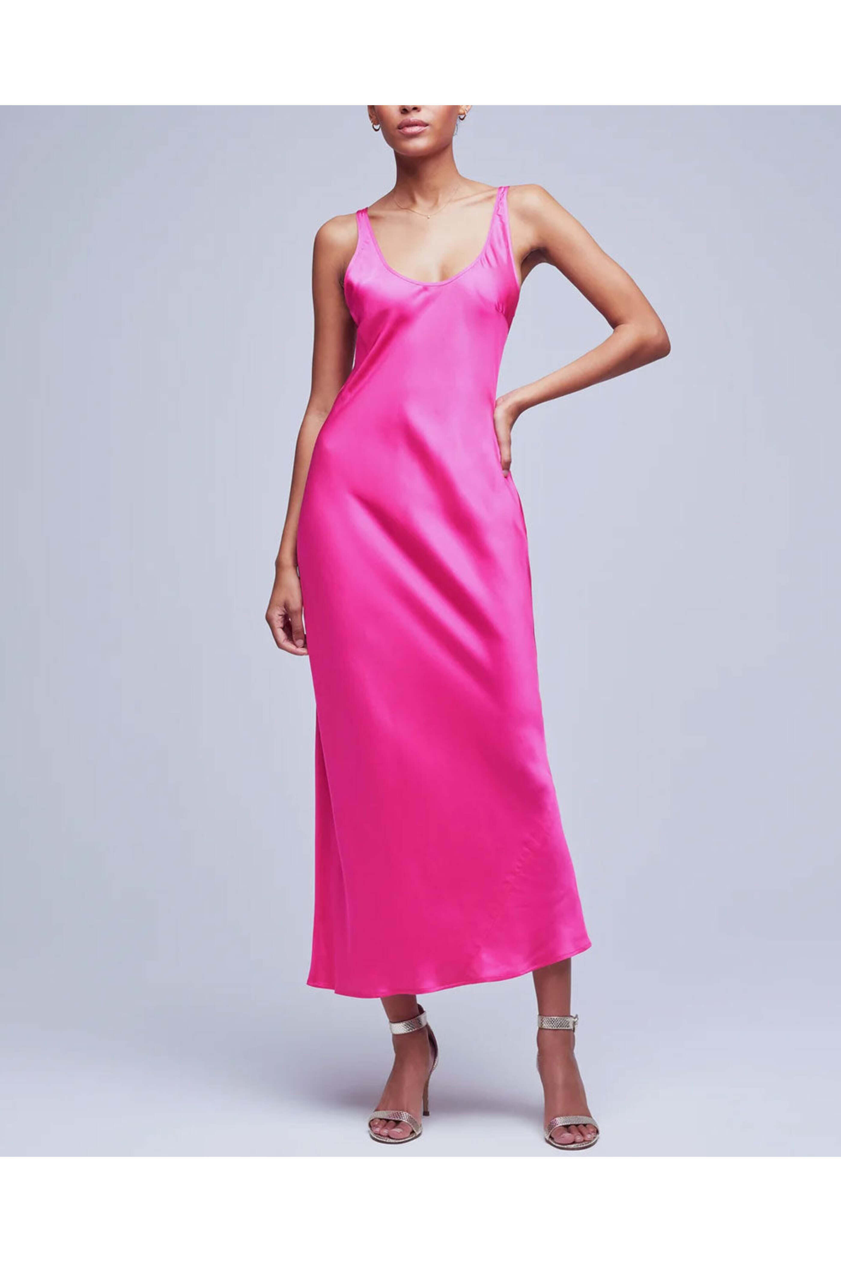 L'Agence - Pink Glo Akiya Tank Maxi Dress