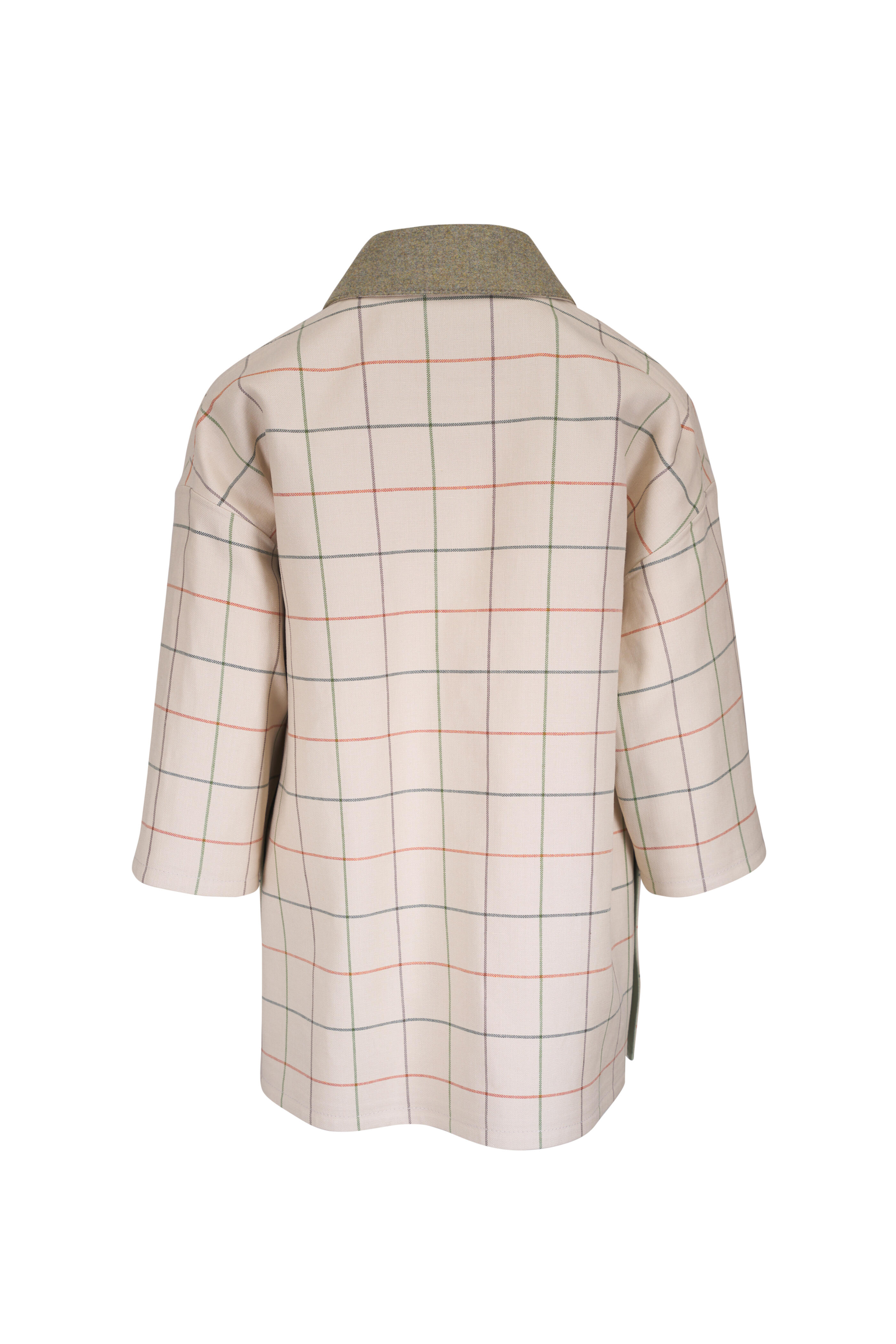 Loro Piana - Spencer Multicolor Plaid Antigua 3L Trench Coat