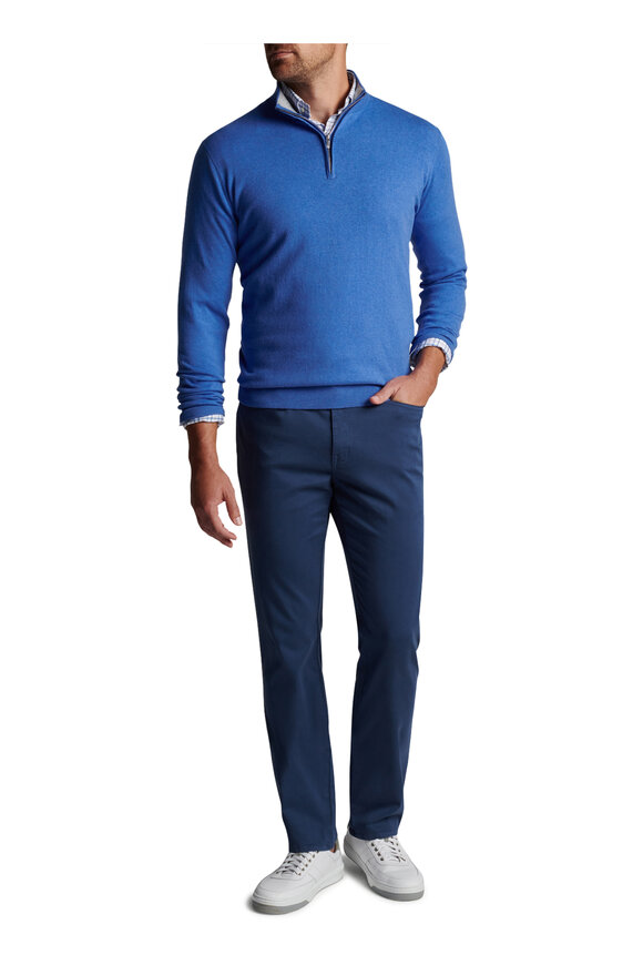 Peter Millar - Crest Maritime Blue Quarter Zip Pullover