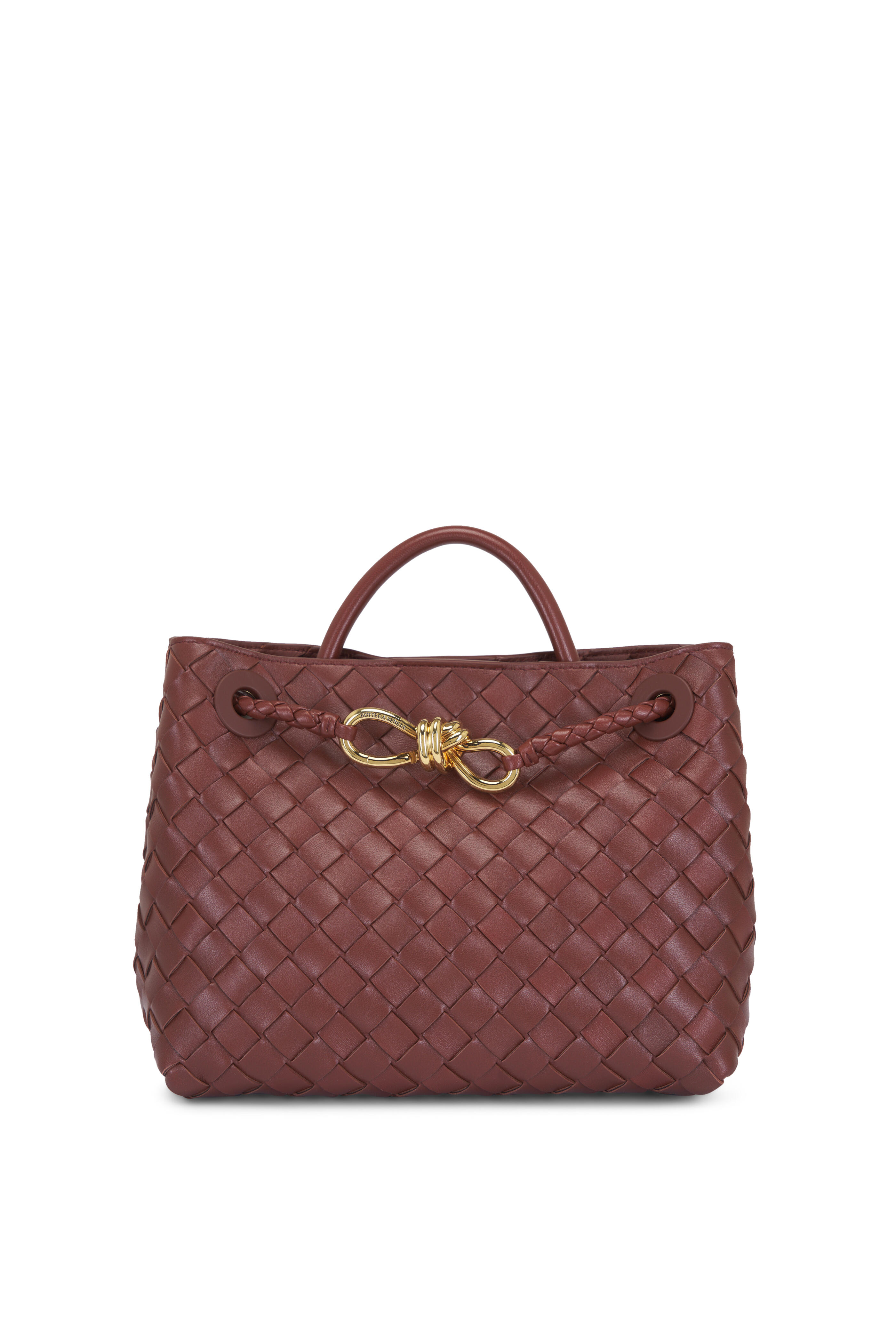 ハンドバッグ Bottega Veneta Brown Leather Small Andiamo Handbag Andiamo Small leather tote bag in brown - Bottega Veneta