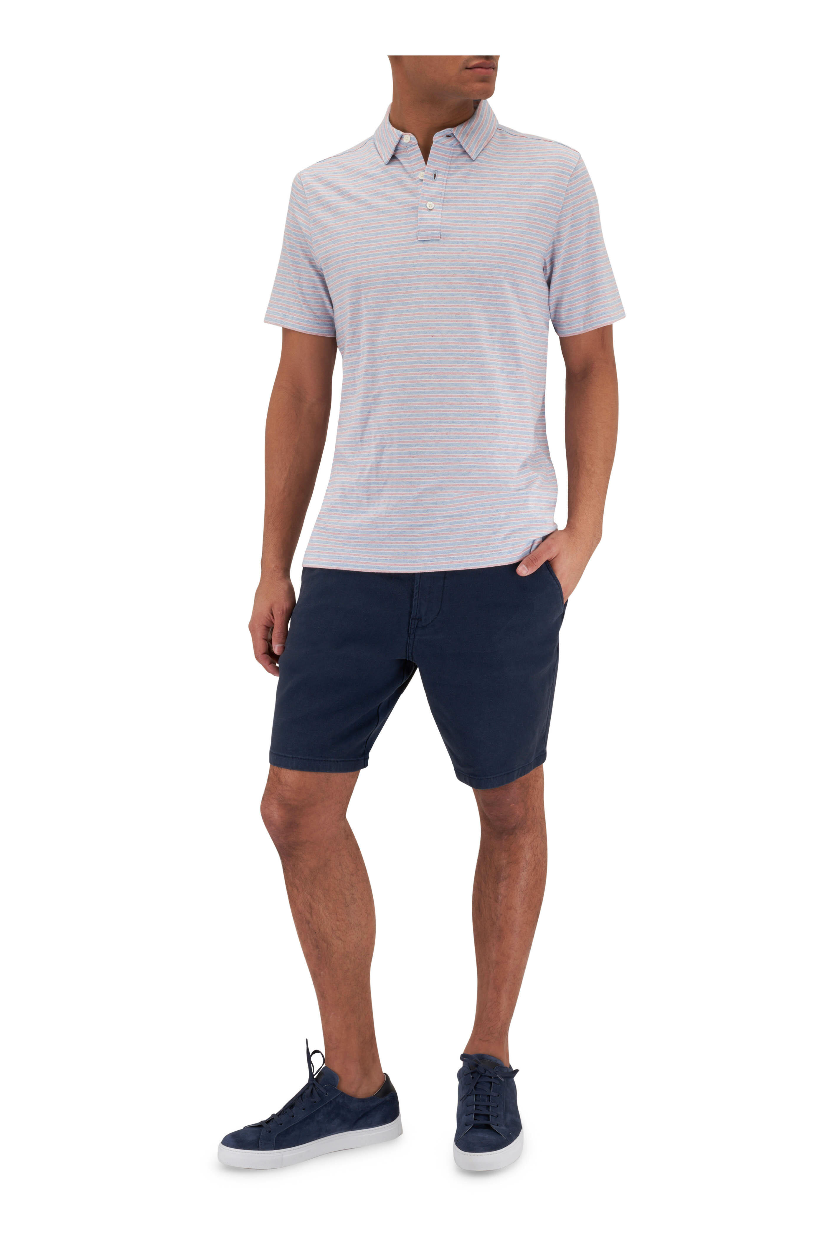 Faherty Brand - Movement™ Horizon Line Stripe Short Sleeve Polo