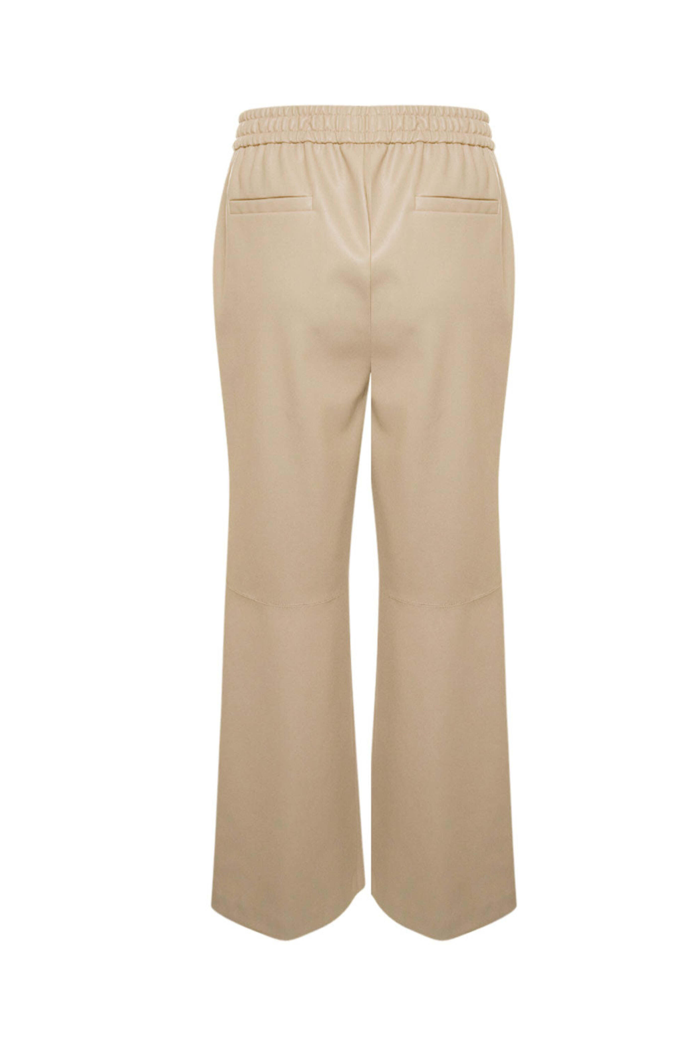 Nude - Eco Leather Pant in Off White