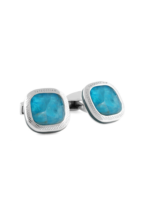 Tateossian Apatite Doppione Cushion Cufflinks