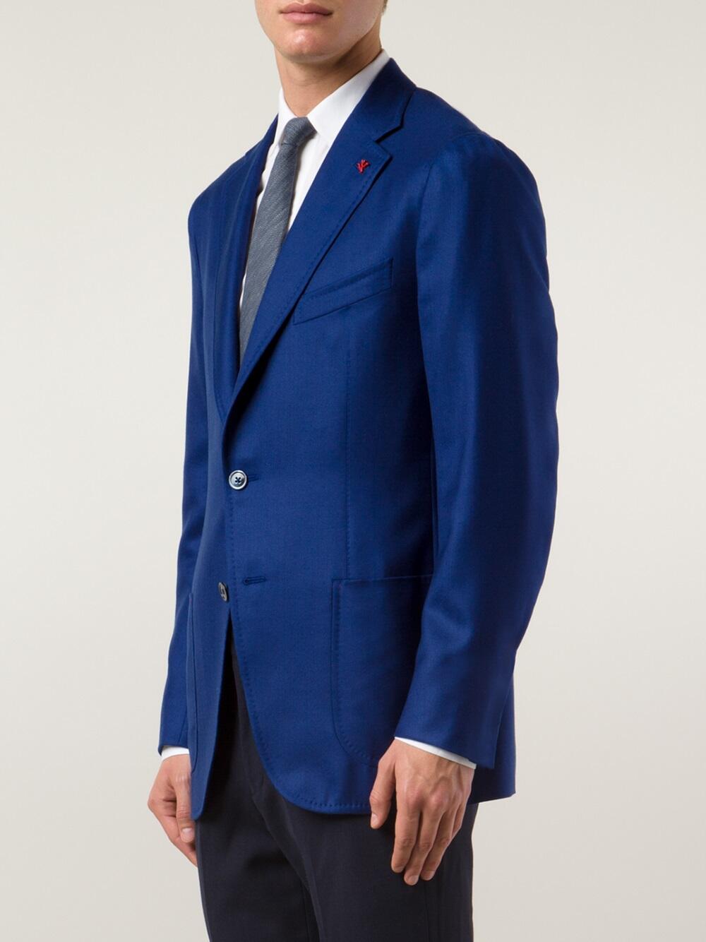 Isaia - Dustin Royal Blue Cashmere & Silk Sportcoat