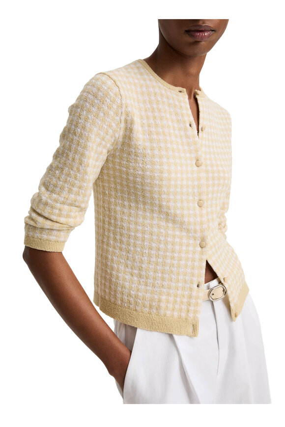 Vince Off White & Maiz Gingham Cardigan - view 4