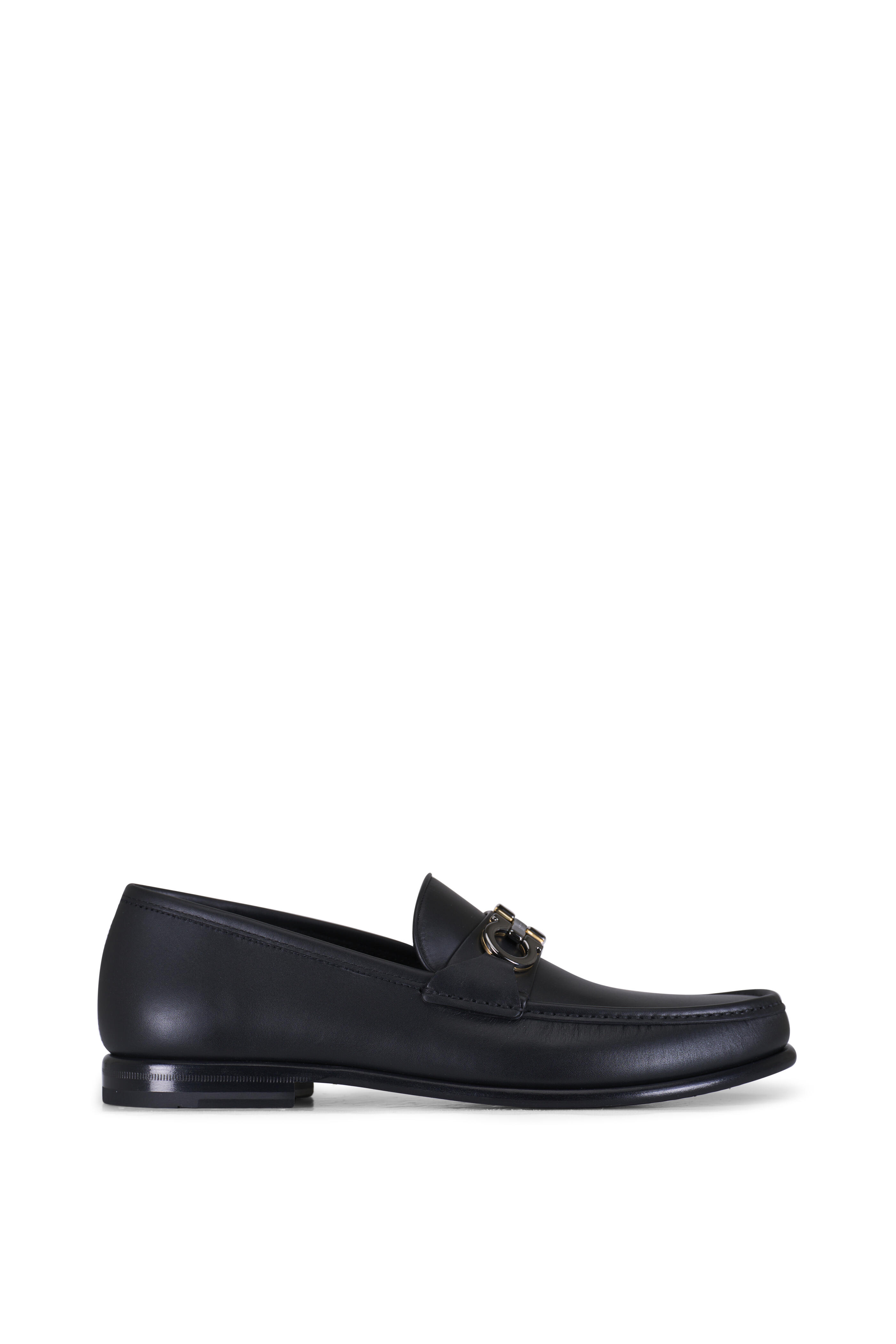 Ferragamo - Avril Black Leather Loafer | Mitchell Stores