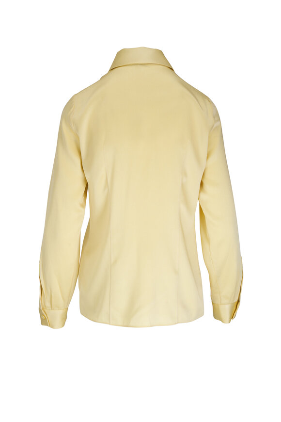 Michael Kors Collection - Hansen Parchment Techno Charmeuse Shirt 